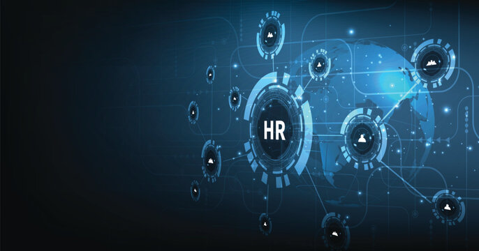 Human Resources HR management concept. leadership and team building. Management and recruitment. Social network. Different people.