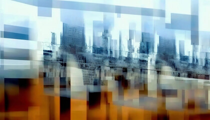 Illustrative image generated by AI, high resolution city background, ideal for background, business, creations, exclusivity in illustration 7