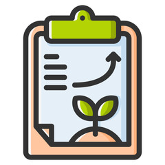 Clipboard icon for technology, gardening, farming, industry, agriculture and internet of think