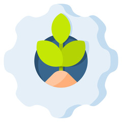 Gears icon for technology, gardening, farming, industry, agriculture and internet of think