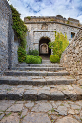 Obraz premium Ancient stairs in Doria Castle in Porto Venere, Italy.