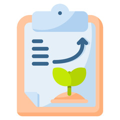 Clipboard icon for technology, gardening, farming, industry, agriculture and internet of think