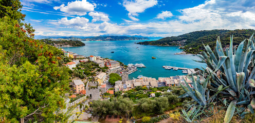 Porto Venere marina in Italy panorama