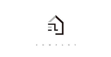 Initial L Real Estate Logo Design Vector