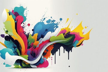 Stunning Abstract Watercolor Background with Colorful Splashes