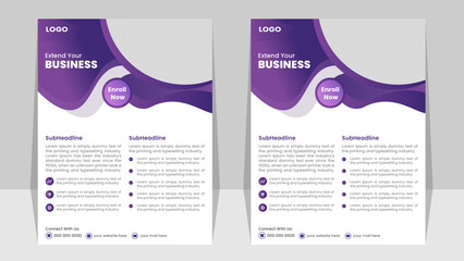 Corporate creative colorful business flyer abstract,vector, template design