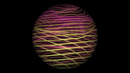 abstract dynamic color particle sphere .