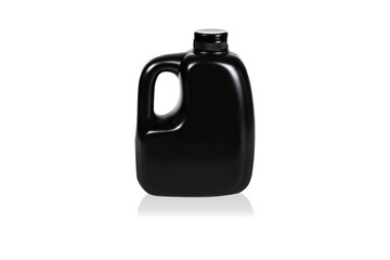 Black plastic canister isolated on white background with clipping path.