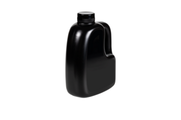 Black plastic canister