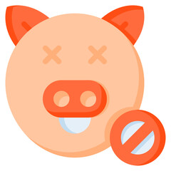 No pig icon for islamic, ramadan, muslim, mubarak, eid, religion and muslim	