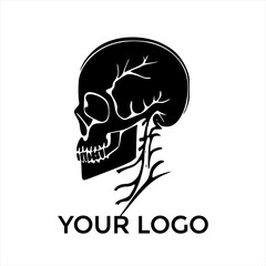 Skull Vertebrae Logo Design for Your Business