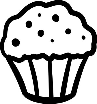recommend clip art: Hand Drawn Doodle Cupcake Or Muffin