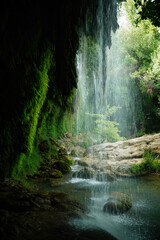 Fototapeta na wymiar Picturesque Kursunlu waterfall in Turkey