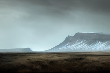 iceland landscape with clouds