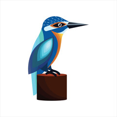 Obraz premium blue bird on a branch.3d blue bird.