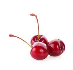Fresh cherry isolated on white background