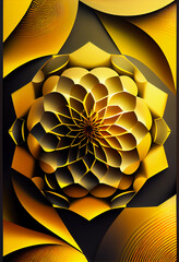 Daffodils garden ,geometrical lines,minimalistric design,gradients,dot art