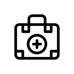 Obraz premium first aid kit line icon