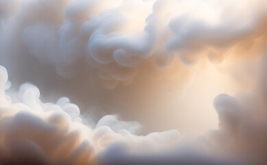 Beautiful abstract light background with puffs of ivory smoke with interesting dramatic...