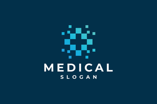 Modern elegant medical logo design