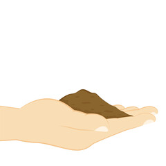 Earth in hand vector on white background. Plant in hand. Vector icon.