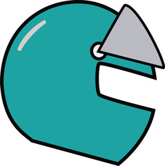 vector eps simple full face helmet design that is easy to edit