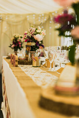 wedding table setting