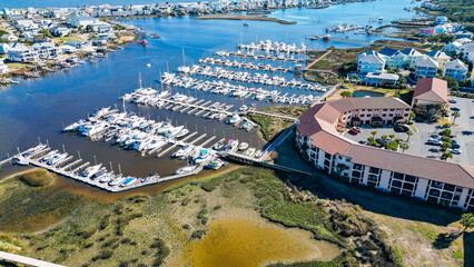 Above Marina along the coast of North Carolina © Raynor