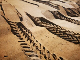 arena, playa, peinar, instantánea, marcas, paisaje lunar en Tosa de Mar, desierto, limpiar, duna,...