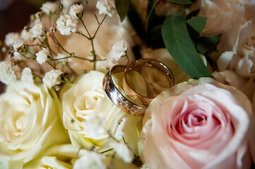 hands, wedding rings and marriage vows