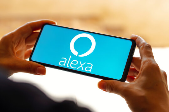 February 24, 2023, Brazil. In this photo illustration the Amazon Alexa logo seen displayed on a smartphone.