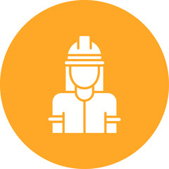 Factory Worker Woman Icon