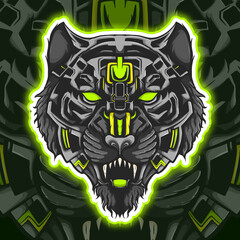 tiger head in different shapes  vector file