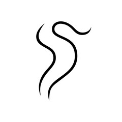 Smoke vector icon. Symbolizes Smell, Smoke, Evaporation, Allocation.