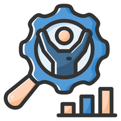 Human resource icon isolated useful for business, company, corporate, money and finance design
