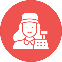 Cashier Female Icon