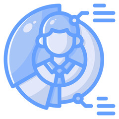 Personal statistic icon isolated useful for business, company, corporate, money and finance design