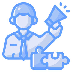 Coordinator icon isolated useful for business, company, corporate, money and finance design element