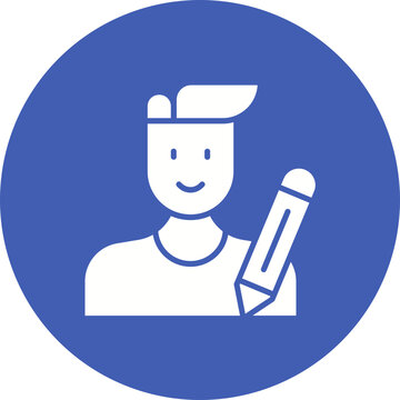 recommend clip art: Writer Male Icon