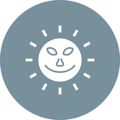 Sun with Face Icon