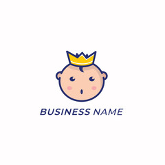 design creative head baby and crown