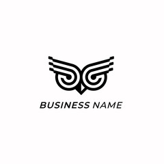 design logo creative eye owl