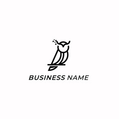 design logo creative owl bird