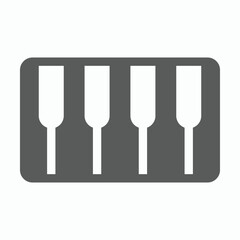 Fototapeta premium piano icon, keyboard vector, organ illustration