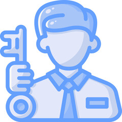 Key person icon isolated useful for business, company, corporate, money and finance design element