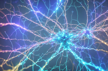 Image of the connections between neurons in the human brain. Generative AI
- 575029321