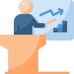 Conference icon isolated useful for business, company, corporate, money and finance design element