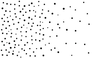 Chaotic circle dots points random shape size background 