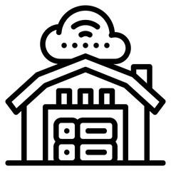 Data warehouse icon isolated useful for business, technology, analytics and finance design element