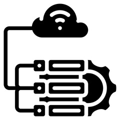 Database server icon isolated useful for business, technology, analytics and finance design element